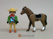 Playmobil dieren Th-horse2rblksadbkt