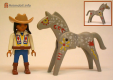 Playmobil dieren Th-horseindgreyyelleye