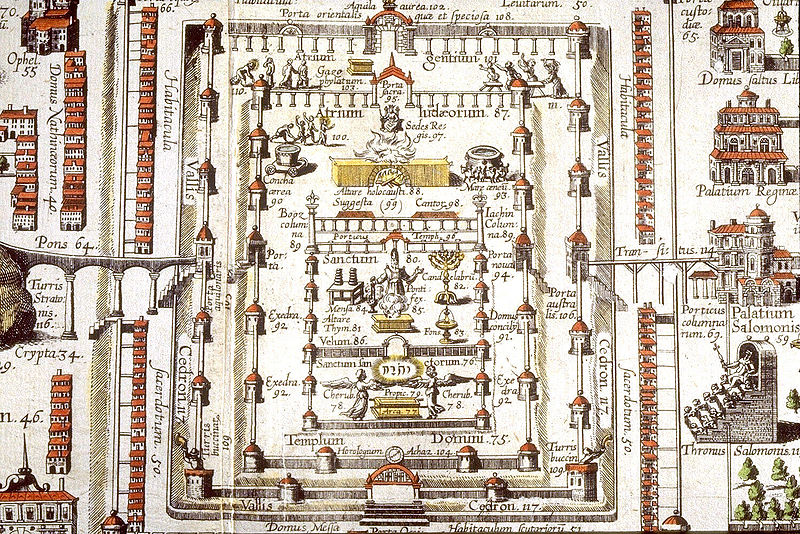 Was versteht man unter den Salomonischen Tempel? 800px-Christian-van-adrichom_JERVSALEM-et-suburbia-eius_detail-solomon-temple_1-1497x1000