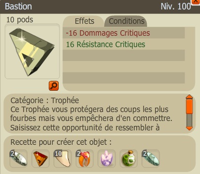 Recette Nouveaux Trophées  Bastion