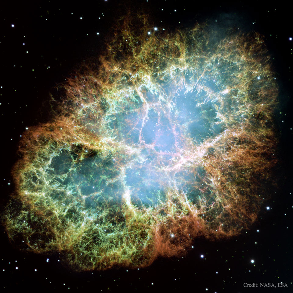 008 - APOD - KOLOVOZ 2015. Crab_hubble_960