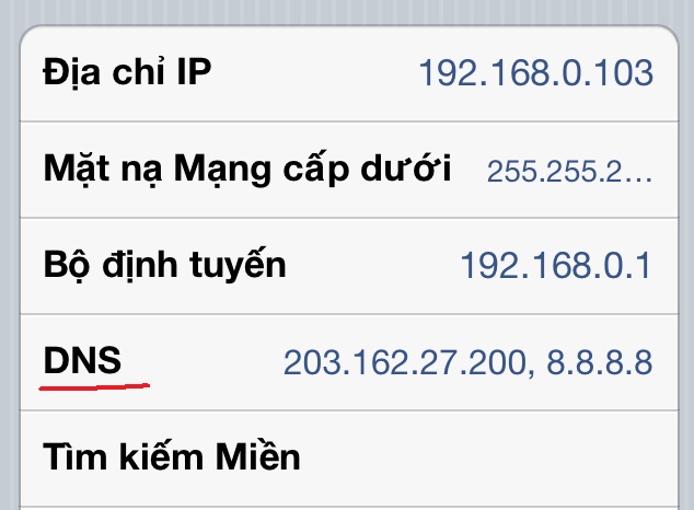 Hướng Dẫn Thay Đổi DNS Trên IOS (IPhone/IPad) Dns