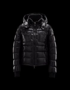 2013 وصل حديثا ! Moncler FEDOR مميزة داون جاكيتات رجالي الأسود