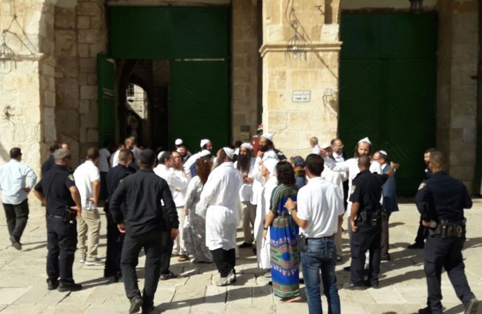 بالصور - مستوطنون يهود يدنسون المسجد الأقصى بلباس الصلاة 2