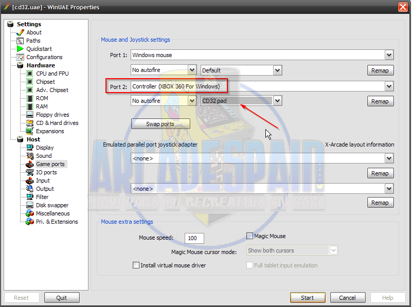 Configurar Amiga CD32 (usando Daemons Tool) en MALA CD32dt-12