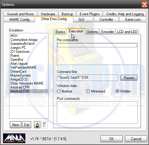 Configurar Amstrad en MALA usando WinAPE WinAPE-09