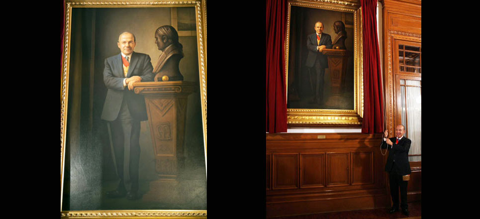 Calderón se despidió con tres retratos al óleo que nos costaron $997,600 Calderon-pintura