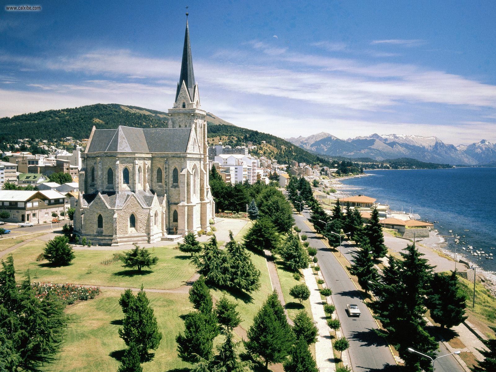 CIUDAD DE BARILOCHE,PROVINCIA DE RIO NEGRO ARGENTINA Nahuel_Huapi_Lake_And_Cathedral_Bariloche_Argentina