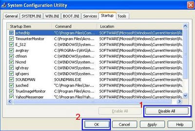 Cara Menampilkan Icon Deep Freeze Yang Tersembunyi Msconfig