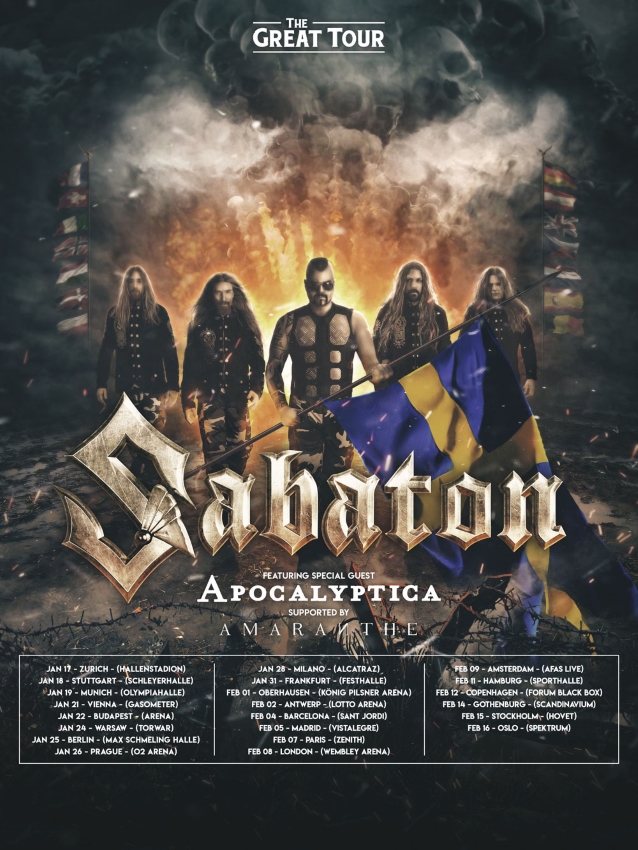 SABATON - The Great War 19/07/2019 - Page 2 Sabatonapocalyptica2020tourposter