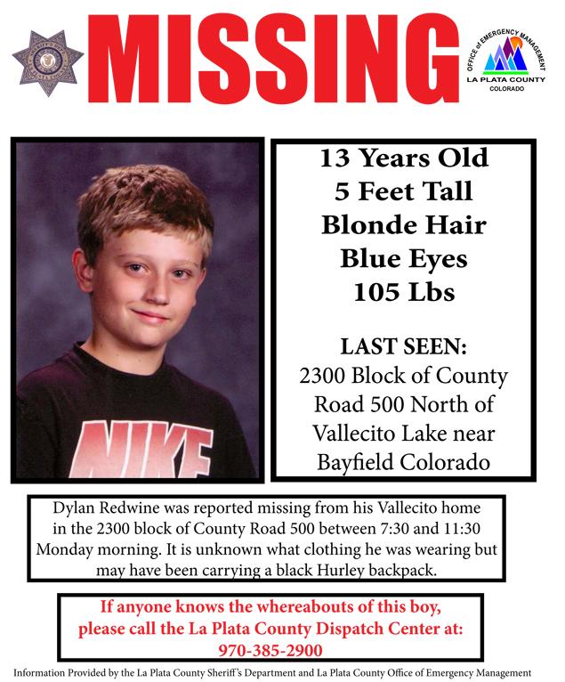 DYLAN REDWINE - 13 yo - Vallecito / Colorado Springs CO Redwine-1-1125