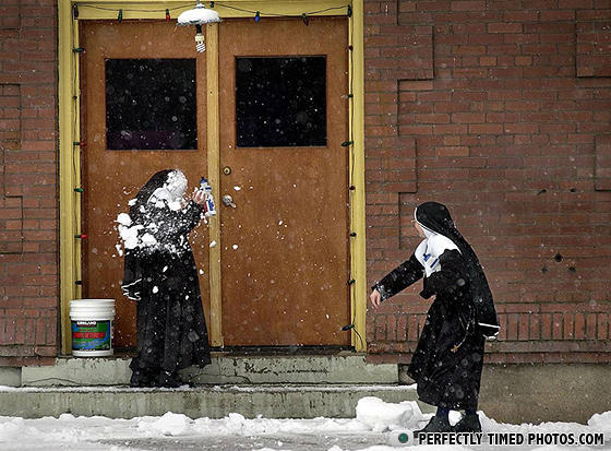 Perfectly timed photos Nuns