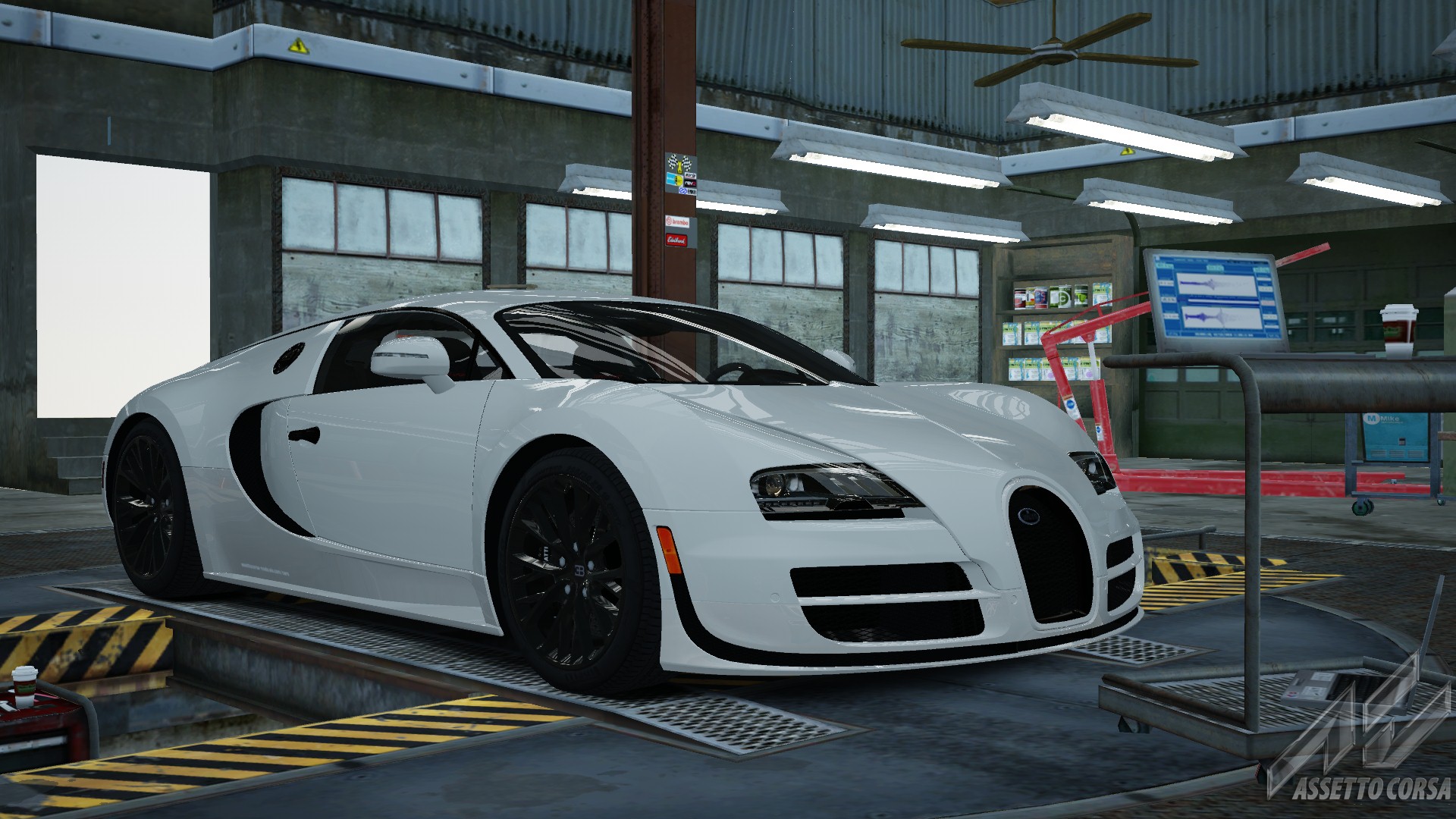 Assetto Corsa oto modu Bugatti Veyron Super Sport  White