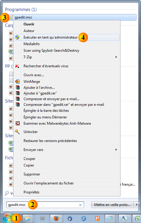 Comment augmenter sa vitesse de surf(x 20 sous windows7 et par 80 sous windows8 et 10) Executer_GPEdit_Group_Policy_Object_Editor