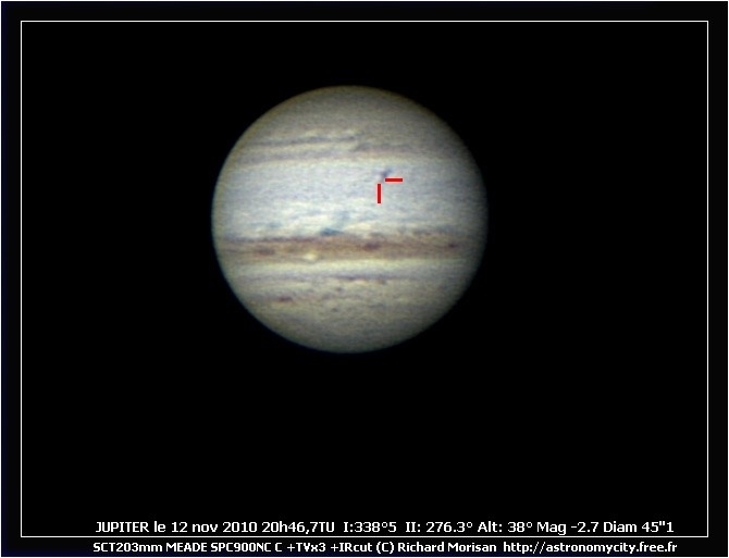 Jupiter le 12 nov avec le spot sur la SEB Crbst_J20101112_20h46_2C7_RMO-2