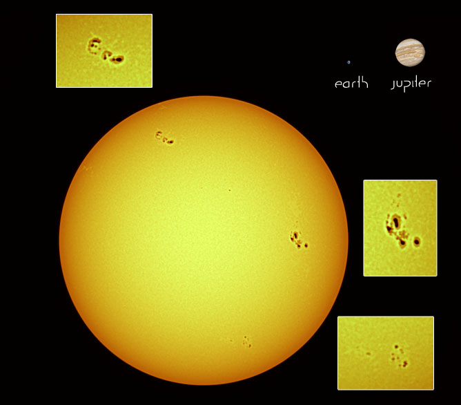 quelques images solaires... 110305-15h39-soleil