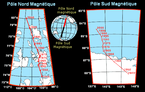 L’INVERSION DES PÔLES A DÉJÀ COMMENCÉE Pole-magnetique-map