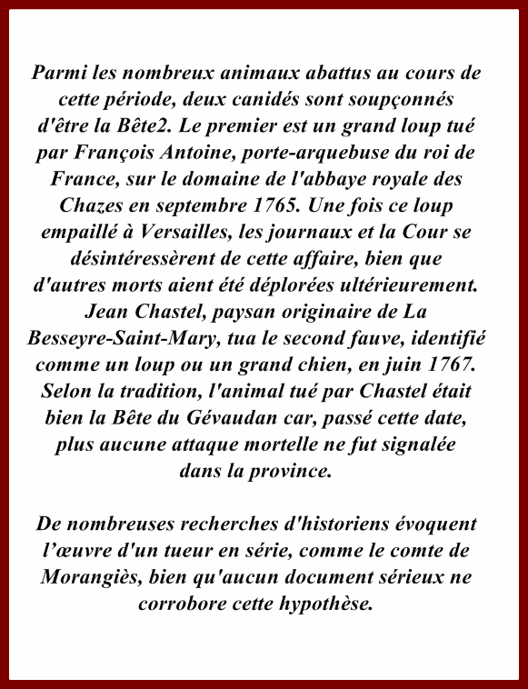 "Les constructions les plus anciennes du monde..."la bête du Gévaudan.. et autres Auj-gevaudan3