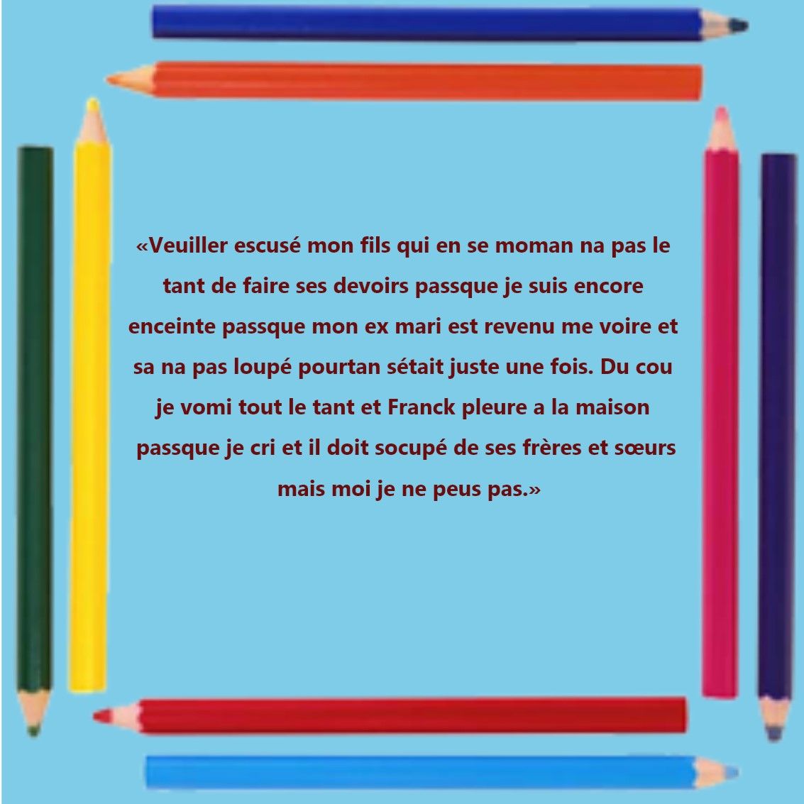 MOTS D'EXCUSE SCOLAIRES (HUMOUR) Mot32