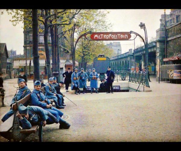 "Paris, Métro Auteuil (1920)."+autres ..... Paris-merto-auteuil-1920