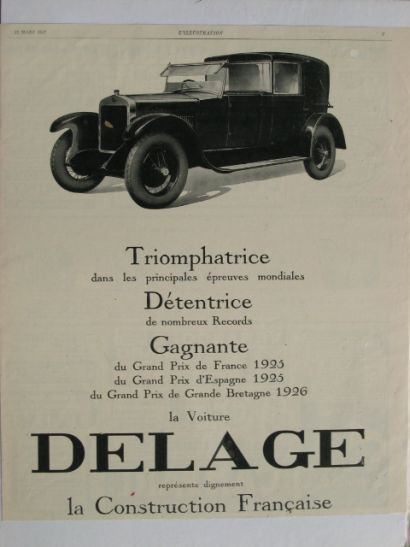 Cartes postales et affiches anciennes Pub-delage-1926