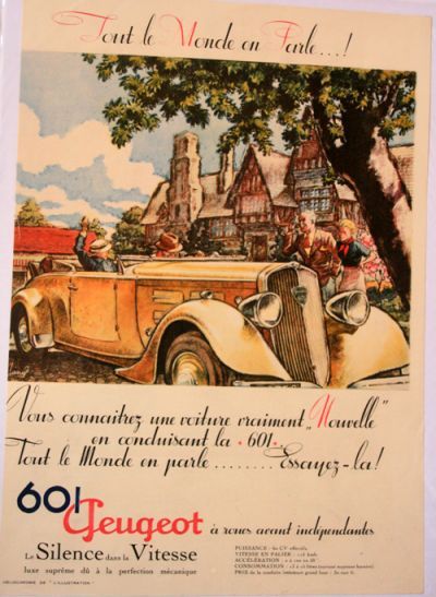 Cartes postales et affiches anciennes Pub-peugeot-1934