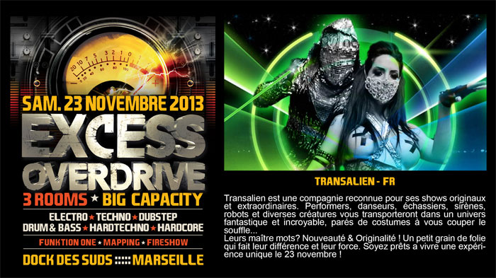23/11/13-Excess Overdrive @ Marseille - 3ROOMS/ ELEC 10-transalien-bis700x393