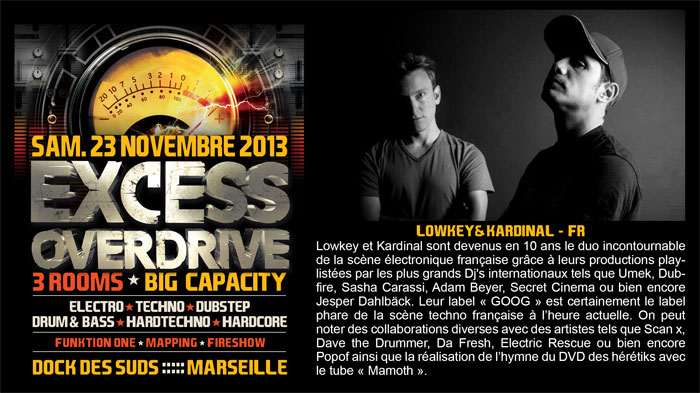 23/11/13-Excess Overdrive @ Marseille - 3ROOMS/ ELEC 17-lowkey700x393