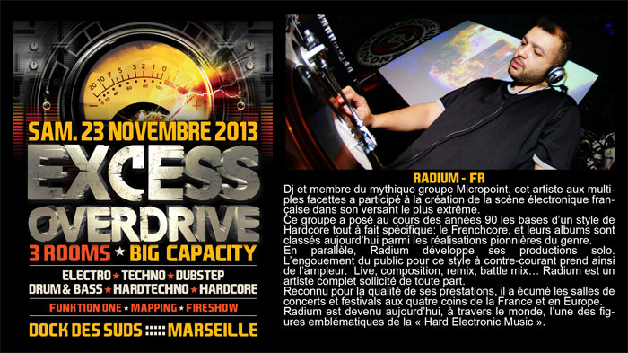 23/11/13-Excess Overdrive @ Marseille - 3ROOMS/ ELEC 3-Radiuml700x393