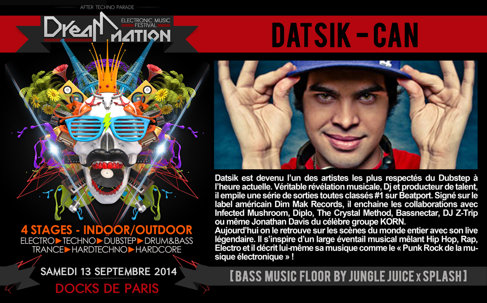  13/09/14 > DEPART BUS > DREAM NATION FESTIVAL -  After Techno Parade [Officie DATSIK-bio----DREAM-NATION