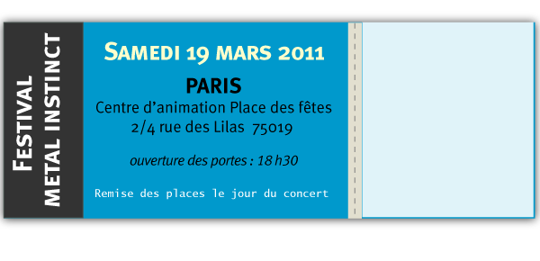 Auspex samedi 19 mars 2011 Paris 19° Ticket