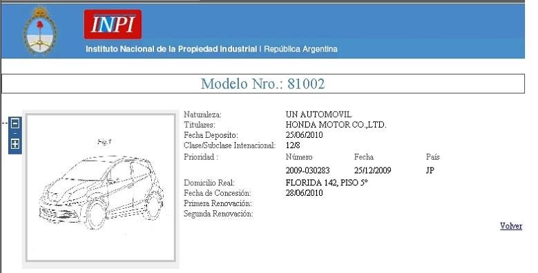 Honda fabricará un auto chico en Brasil (con ayuda argentina) Hondapatente2