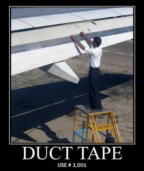 Humor na aeronáutica DuctTape