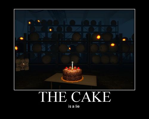 Funny, weird...etc pics - Page 3 Cake-is-a-lie