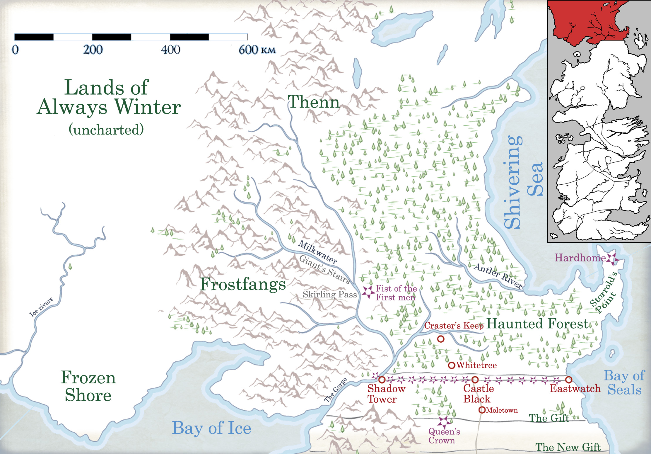 The Maps of Westeros, Essos & Sothoros Westeros_-_Byound_the_wall