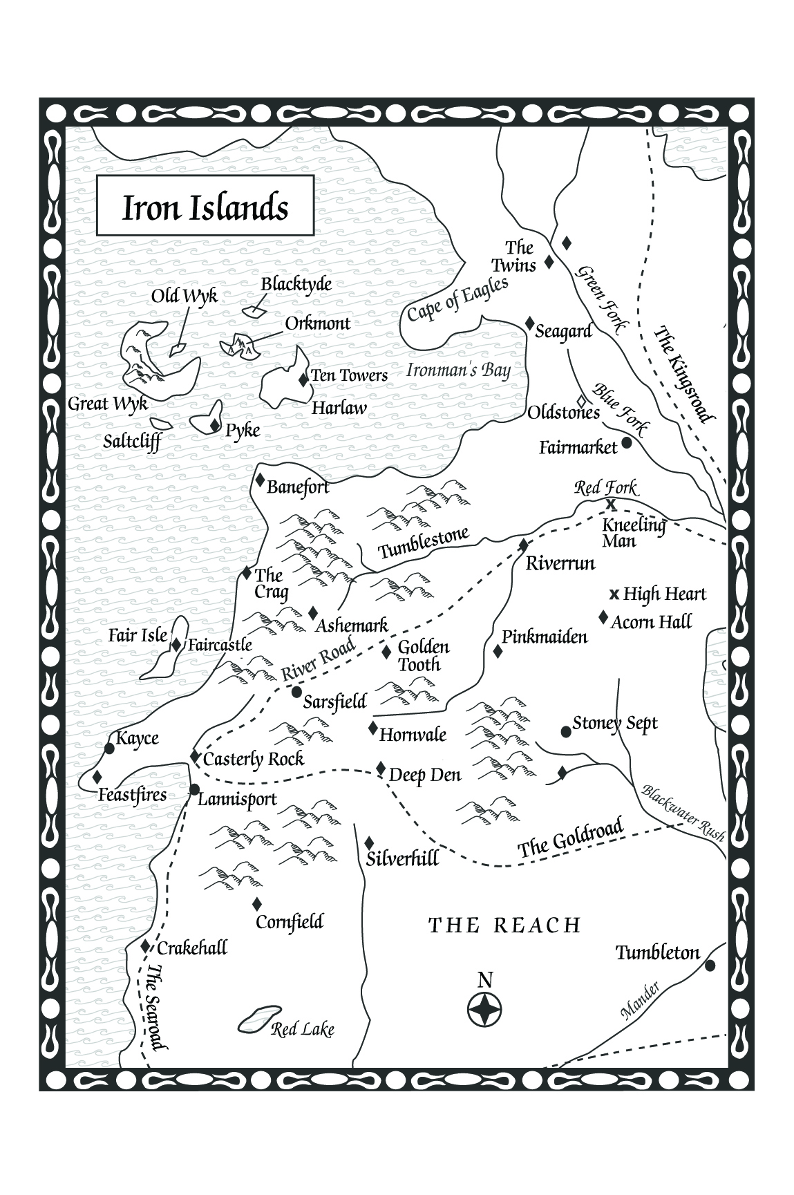 The Maps of Westeros, Essos & Sothoros Iron_Islands_AFFC_map