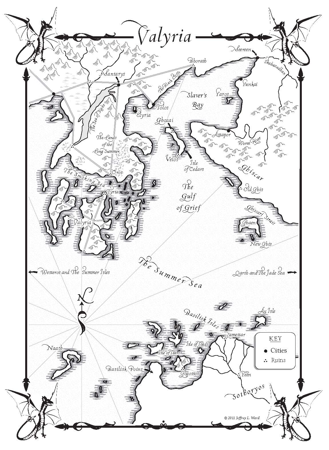 The Maps of Westeros, Essos & Sothoros Valyria_Adwd_map