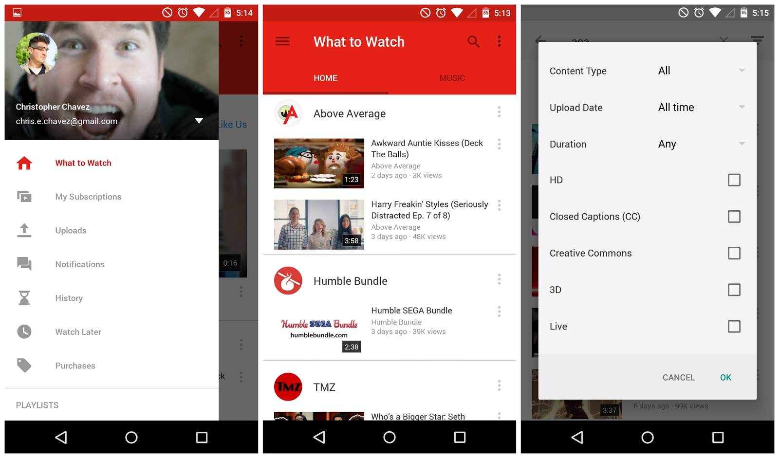 آخر تحديث لتطبيق اليوتيوب YouTube v10.12.53 Android YouTube-6.0.11-Material-Lollipop-update