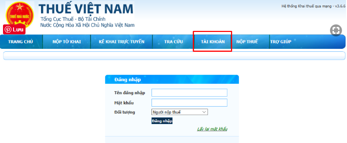 Hướng dẫn nộp tờ khai thuế qua mạng năm 2020 Dangnhapkekhaithue