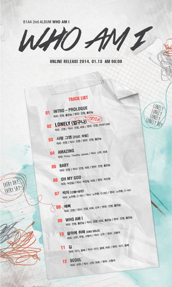 [140103] Liste des chansons du Second Album 'WHO AM I' 14010305591443