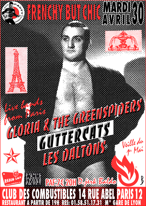 FRENCHY BUT CHIC -GLORIA & t GREENSPIDERS -GUTTERCATS -LES DALTONS 30avr Combus Frenchy2