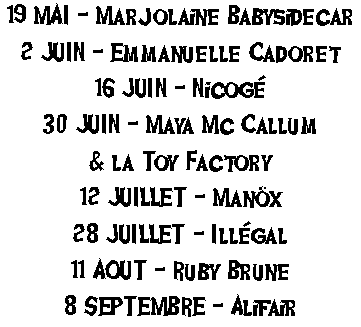 les concerts du Lapin Blanc Agenda