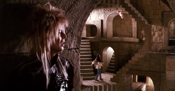 MEJOR DIRECCION ARTISTICA - 1986 Labyrinth-1986-movie-review-goblin-king-sarah-toby-stair-maze-m-c-escher-david-bowie-jennifer-connelly
