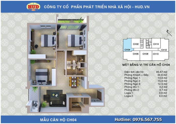 Chung cư A1CT2 Tây Nam Linh Đàm Mau-can-ho-CH04-1