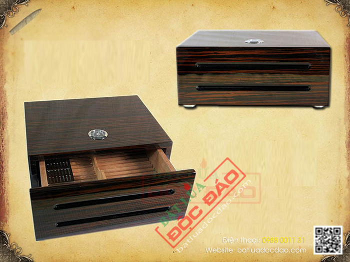 Tủ xì gà mini, hộp đựng xì gà Cohiba chính hãng AP0729 1452245164-hop-bao-quan-cigar-hop-giu-am-cigar-humidor-ap-0729-6