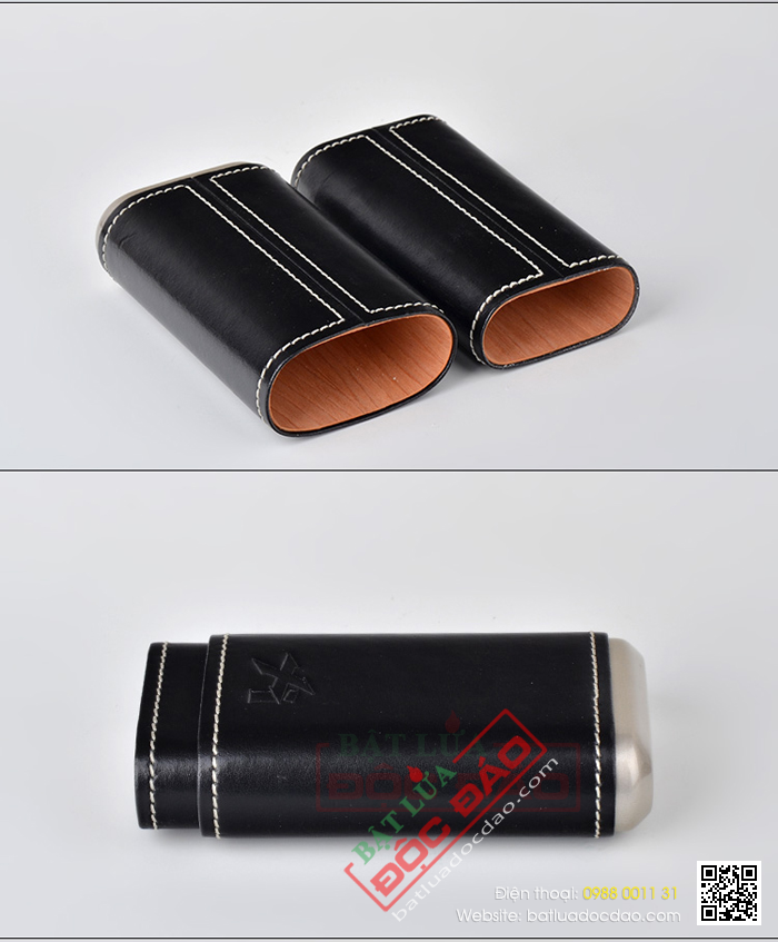 Túi đựng xì gà 3 điếu 243BK màu đen sang trọng 1452743493-bao-da-dung-xi-ga-bao-da-dung-cigar-xikar-243bk-3