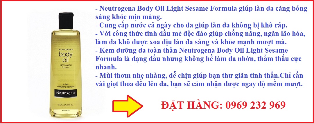  Dầu dưỡng thể Neutrogena Body Oil Light Sesame Formula     Neutrogena-Body-Oil-Light-Sesame-Formula11
