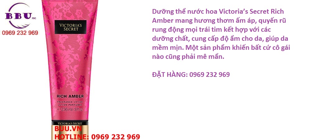 Nước hoa, mỹ phẩm: Dưỡng thể nước hoa Victoria's Secret Rich Amber Fragrance Lot Cd205ca7d5ed802e5ad5aa15301ae451