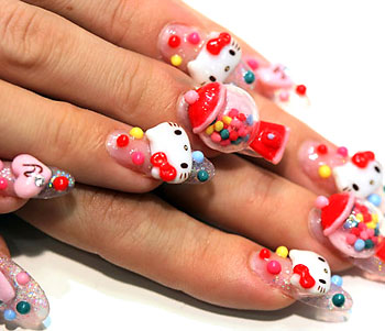 مناكيرات حلوة للبنات 0912-nail-expo-hello-kitty