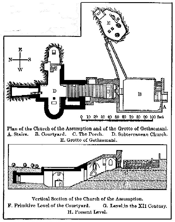 Les évangiles apocryphes   Jerusalem-tombe-marie-plan